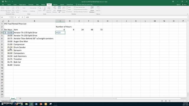XYZ Tool Rental #25 Excel PC смотреть онлайн