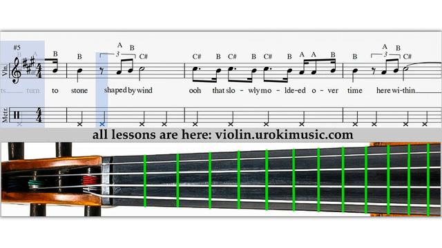 A-HA - Under The Make-Up - How To Play Violin - Sheet Music Fingering смотреть онлайн