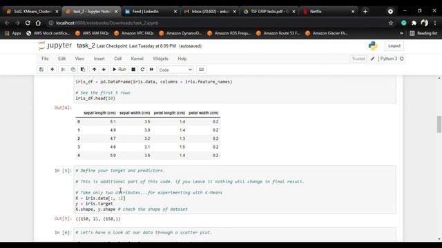 Unsupervised ML task to predict an optimum number of clusters and visualization. смотреть онлайн