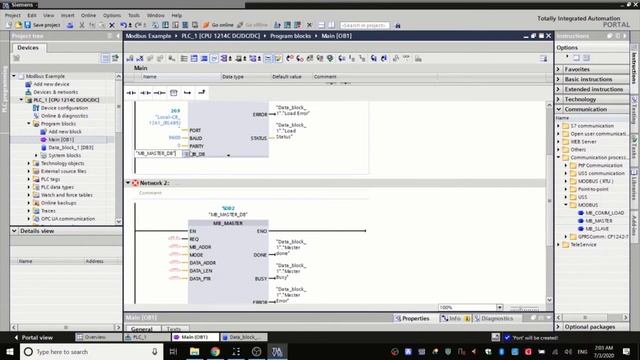 Siemens 1200 PLC - Modbus RS-485 Communication With Slave Simulator смотреть онлайн