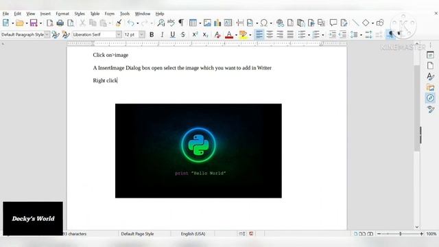 How to crop any image in Libre office writer | how to insert and resize an image in Libre writer✍️. смотреть онлайн