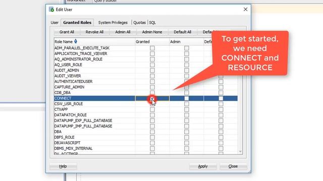 Create your first user account for the Oracle database смотреть онлайн
