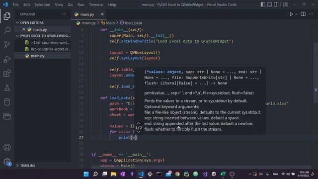 PyQt5 QTableWidget tutorial: Load Excel data into Table Widget [Python, openpyxl, PyQT5] смотреть онлайн