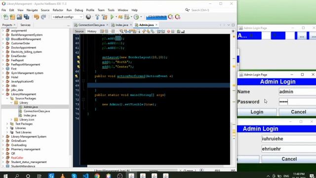 4/14 - Library Management System | Creating Admin Login Frame | Java project | NetBeans & MySQL смотреть онлайн