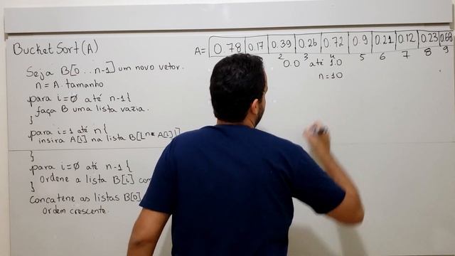 Algoritmo de ordenação Bucketsort (ordenação por baldes) смотреть онлайн