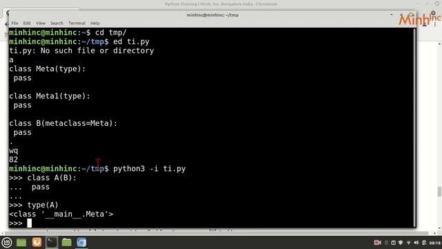 Meta class in class hierarchy - Part 4 | Python | subclass meta class | minhinc.42web.io | Jun 2021 смотреть онлайн