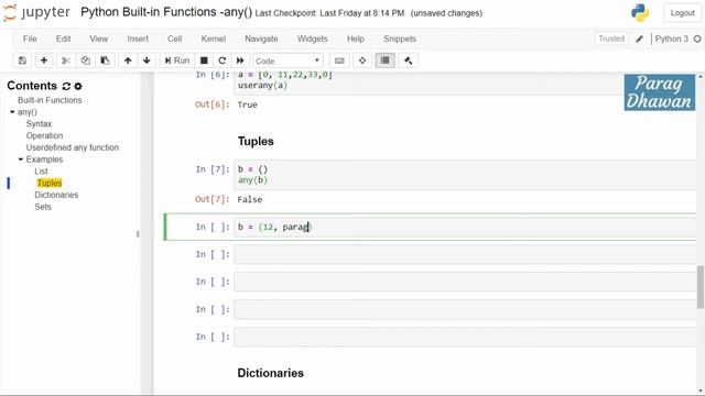 Python Built-in Function - any() | any() смотреть онлайн