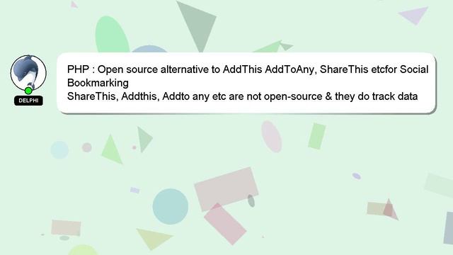 PHP : Open source alternative to AddThis AddToAny, ShareThis etcfor Social Bookmarking смотреть онлайн