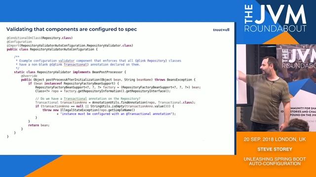 JVM Roundabout #8 @ Treatwell - 'Spring auto-configuration, and the specific real-world uses' смотреть онлайн