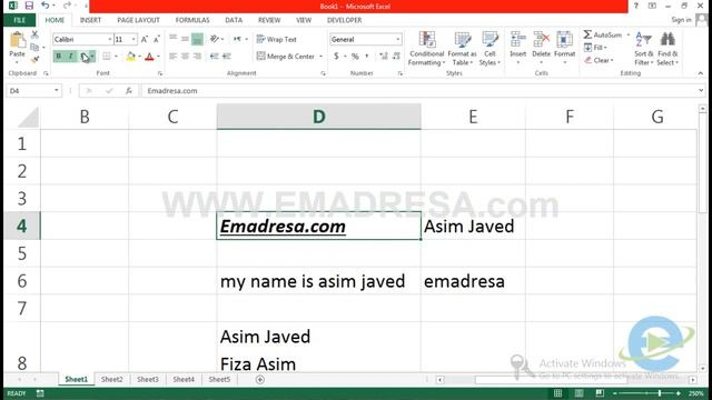 Basic Text Formating in Excel 2013 смотреть онлайн