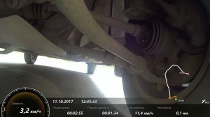 Работа передней подвески Лада Гранта в движении.