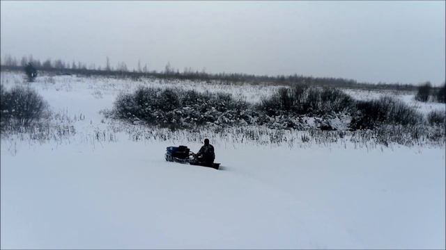 Новогодняя прогулка на Мотособаке Мужик. смотреть онлайн