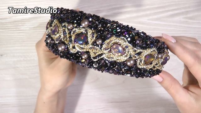 Модные украшения для волос 2020/Ободок из бусин и кристаллов/Украшения ручной работы ✨TamireStudio✨ смотреть онлайн