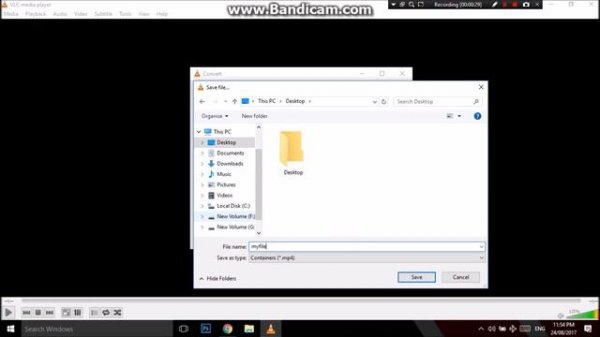 Convert m3u8 to mp4 using VLC
