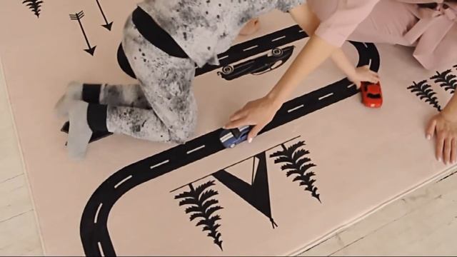 Queen Decor, Ковер из микрофибры "Дорога город" смотреть онлайн