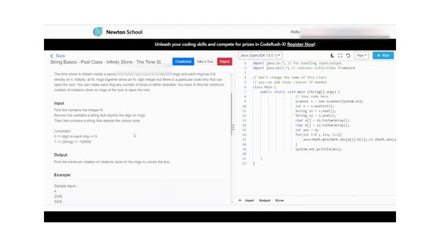 Newton school | Infinity Stone | String interview question in java | Java top String question смотреть онлайн