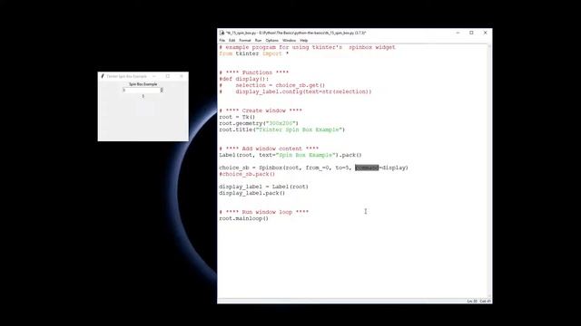 Tkinter Basics - The Spinbox Widget смотреть онлайн