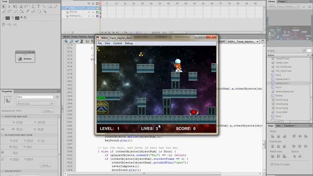 Space Quest: Flash Platform Game - Prototype for Class смотреть онлайн