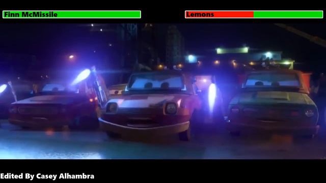 Cars 2 (2011) Oil Rig Chase With Healthbars
