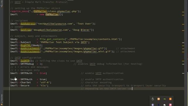 Managing Email: Sending Email Using SMTP PHP смотреть онлайн