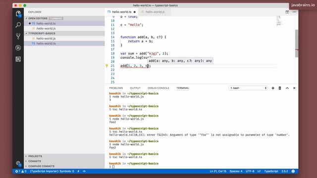 TypeScript Basics 9 - Typing with functions смотреть онлайн