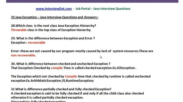 35 Java Exception Interview Question Part 3 смотреть онлайн