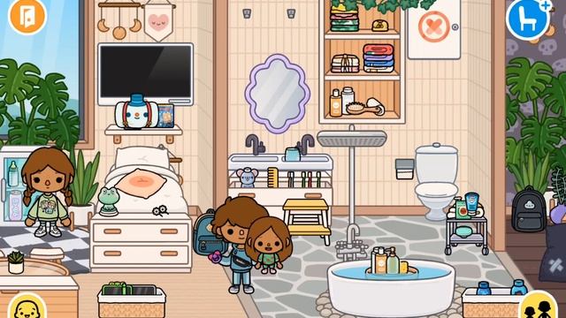 family visits my MANSION in Toca Boca. смотреть онлайн