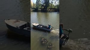 Катание на лодке Казанка с электродвигателем