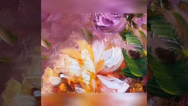 Розовые Пионы маслом смотреть онлайн
