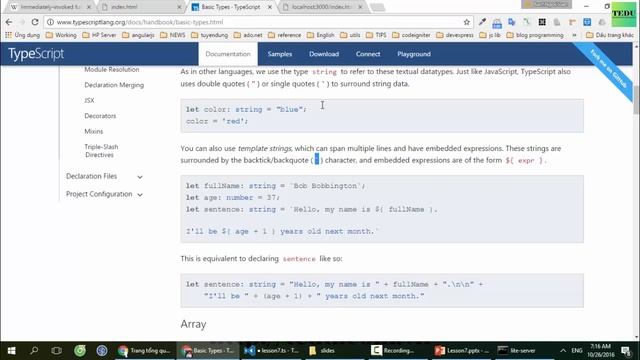 ES6 & TypeScript căn bản - Bài 7: Các kiểu dữ liệu trong TypeScript смотреть онлайн