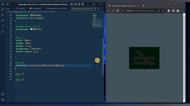 Create a Hamburger Menu Css | анимированная иконка меню | Hamburger Menu Icon with Html Css | смотреть онлайн