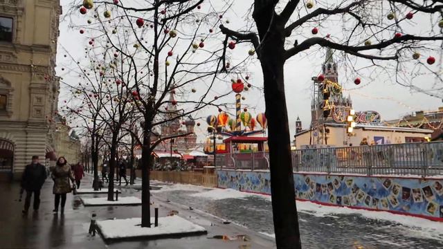 Russia December 2015: Christmas/New Year in Red Square—video via Canon G5X смотреть онлайн