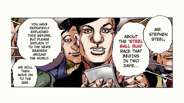 Steel Ball Run: Chapter 1 [The Steel Ball Run Press Conference] (Fandub) смотреть онлайн
