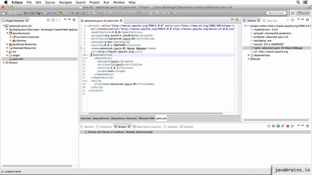 Advanced JAX-RS 03 - Setting up pom.xml смотреть онлайн