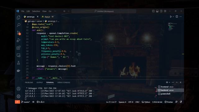 ASMR Programming - Build ChatGPT 3.0 with Python React JS and OpenAI (Create AI App) - No Talking смотреть онлайн