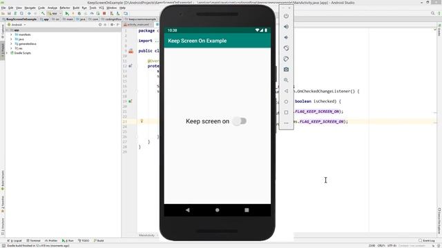 How to Keep the Screen ON in an Android Activity - Android Studio Tutorial смотреть онлайн
