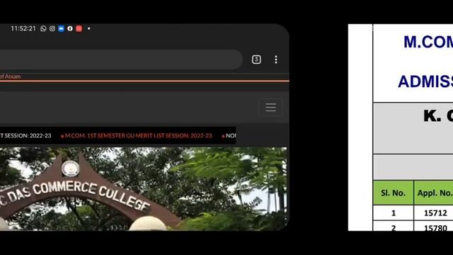 Merit List of KC Das Commerce College PG Admission • Kc Das Commerce College PG Admission Merit Lis смотреть онлайн