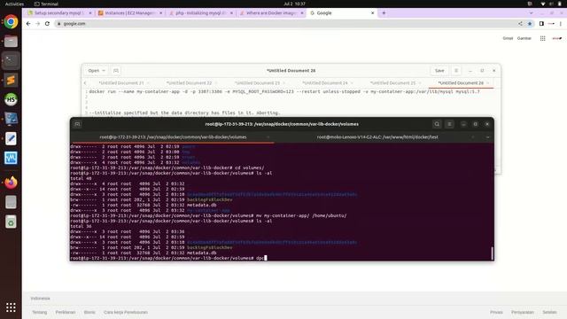 How to fix docker - error creating container: initialize specified but the data directory has files смотреть онлайн