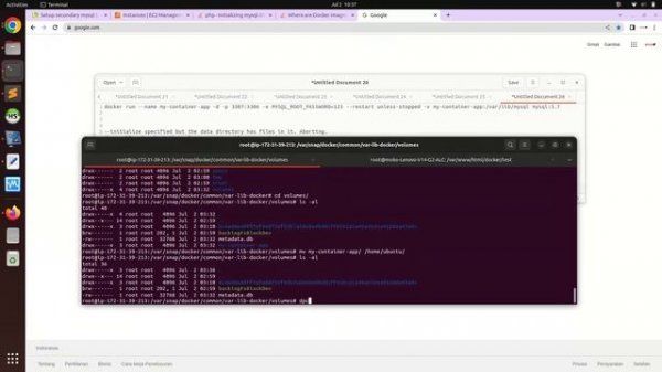 How to fix docker - error creating container: initialize specified but the data directory has files