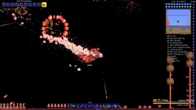 Terraria Supreme Buffed Megaladon vs Calamity Mod Boss Rush смотреть онлайн