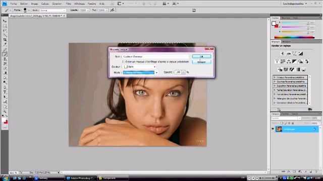 Tutorial Photoshop Cs4 - Changer couleur des cheveux et des yeux. смотреть онлайн