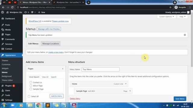 Sub Menu in WordPress смотреть онлайн