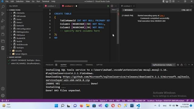 How to Run SQL Server Using Visual Studio Code | VS Code SQL Server Extension смотреть онлайн