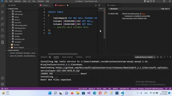 How to Run SQL Server Using Visual Studio Code | VS Code SQL Server Extension