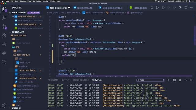 NestJS Creating Task Get & Update APIs #17 смотреть онлайн