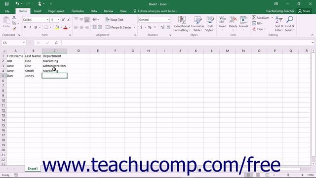 Excel 2016 Tutorial AutoComplete Microsoft Training Lesson смотреть онлайн