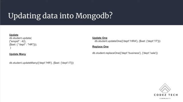 Mongodb Tutorial 3 - How to create database, and Insert delete & update data into the collections смотреть онлайн
