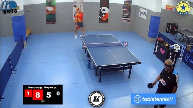KOUSIORIS vs KIRIAKIS table tennis match смотреть онлайн