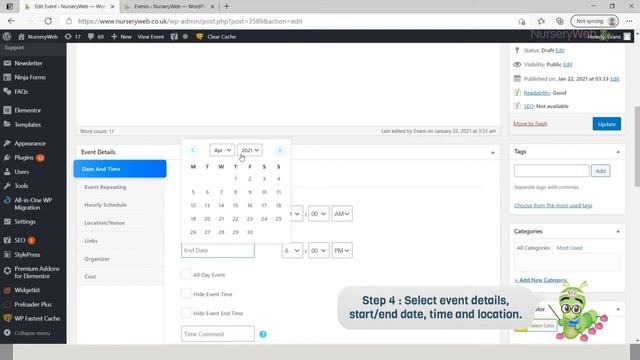 WordPress - Create Event Calendar смотреть онлайн