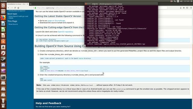 Installing OpenCV on Ubuntu OS смотреть онлайн